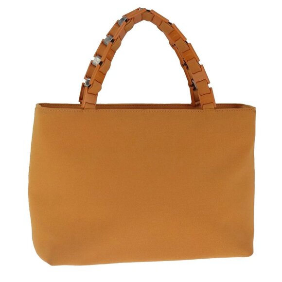 Salvatore Ferragamo Hand Bag Canvas Orange Auth 103650 - Picture 1 of 16